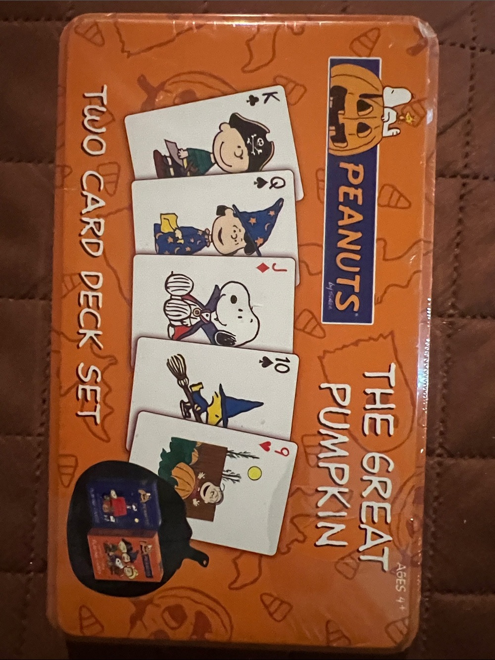 Peanuts The Great Pumpkin Card Tin Set - Orange